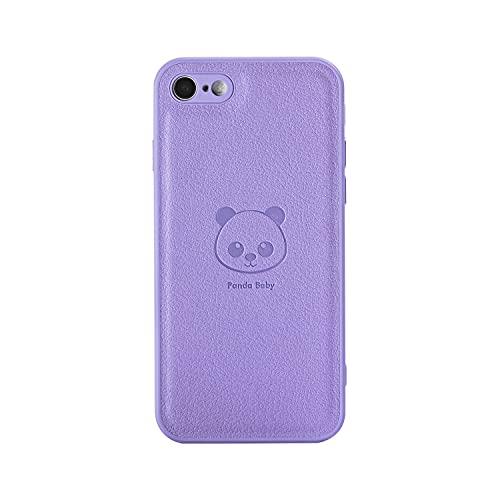 Panda Baby iPhone 7/8/SE第二世代/SE第三世代 レザーケース 本革に近い質感...