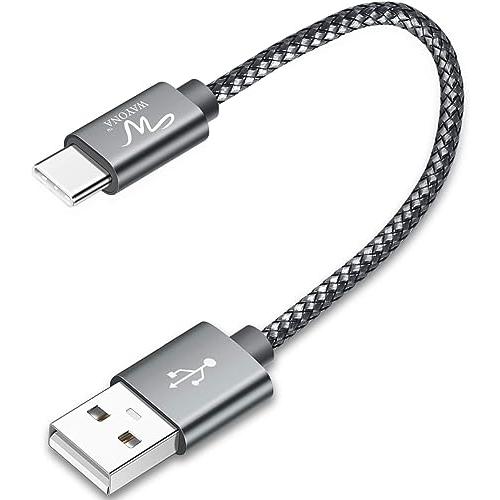 Wayona USB タイプ C- USB ナイロン編組急速充電器スマートフォン用急速充電ショートケ...