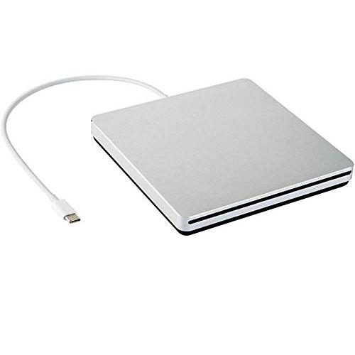 外付けCD DVDドライブプレーヤーUSB-C USB 3.0 Type-Cスリムオプティカルポータ...