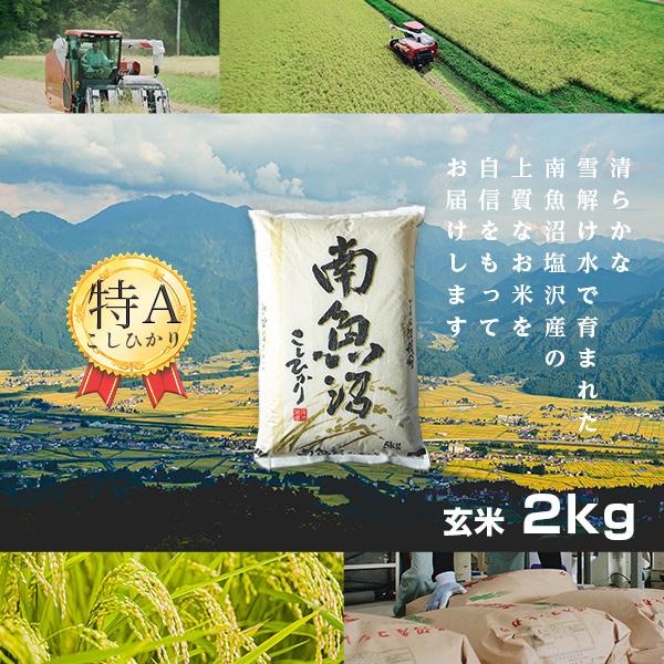 【玄米】 米  2kg 新潟 南魚沼 塩沢産 コシヒカリ 生産者限定米 令和5年産