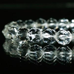 輝きが違う！ダイヤカット 5A級天然水晶 φ8mm ブレスレット パワーストーン 天然石 アクセサリー｜tenka-shop