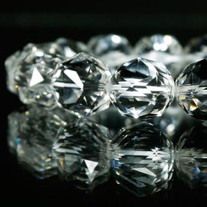 輝きが違う！ダイヤカット 5A級天然水晶 φ10mm ブレスレット
