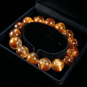 超高品質コッパー ルチルクォーツ 14mm 丸...の詳細画像2