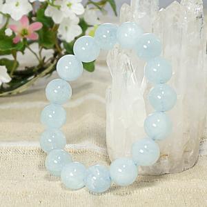 3月誕生石 3A級 アクアマリン 藍玉 φ10mm ブレスレット パワーストーン