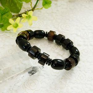 パワーストーンブレスレット メノウ 天然石 夢幻メノウ デザインブレスレットM2 内周約17cmその5 天然石