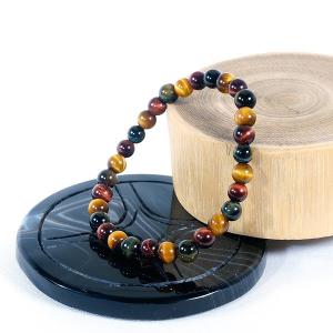 5A級 カラフルタイガーアイ10mmブレスレット パワーストーン 天然石