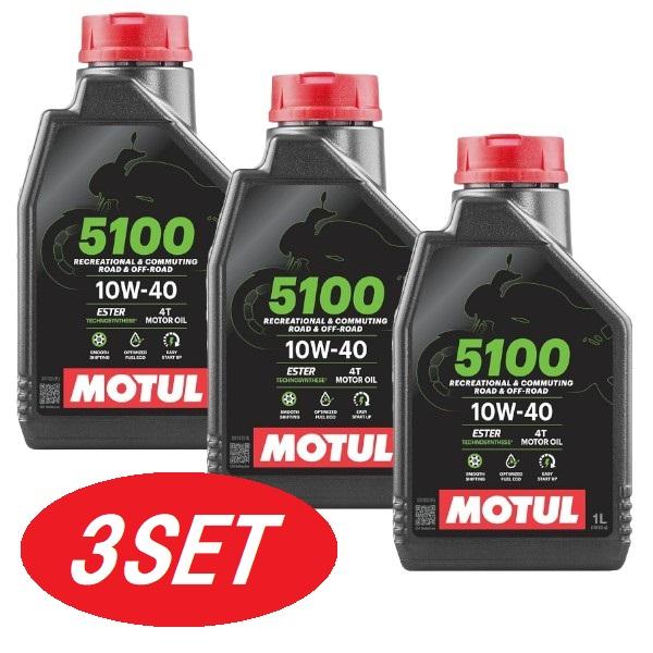 【お得な3本セット】104176 MOTUL (モチュール) 5100 4T MA2 10W40 バ...