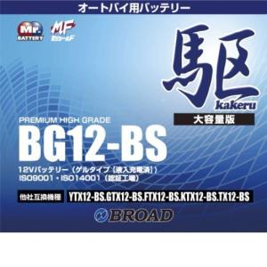 BG12-BS バッテリー 高性能 ゲルタイプ ブロード 駆 カケル バイク オートバイ 二輪用  12V｜tenkomori-0071
