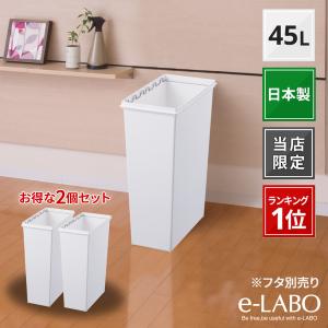 ゴミ箱 イーラボ スマートペール 45リットル 本体 ホワイト 2個セット 天馬