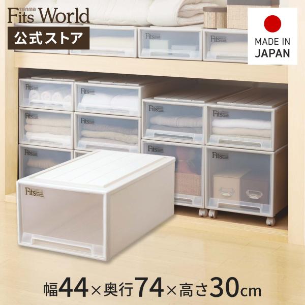 収納ケース 衣装ケース フィッツケース ディープL カプチーノ 天馬