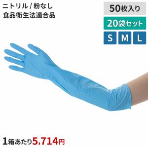 ニトリーノロング500ブルー 50枚×20袋セット S M L｜tenmafitsworld