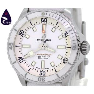【質Shop天満屋】【仕上げ品】BREITLING(ブライトリング) スーパーオーシャン オートマチック 36 レディース 自動巻き SS/ラバー A17377