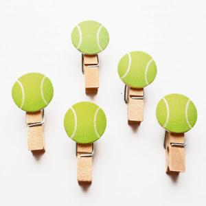 テニスボール付き木製クリップ1個の商品画像