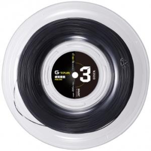 【新色ブラック】GOSEN（ゴーセン）ストリング G-TOUR3（ジー・ツアー３） 16L（1.28mm）BLACK ロール TSGT302BK｜tennis-lafino