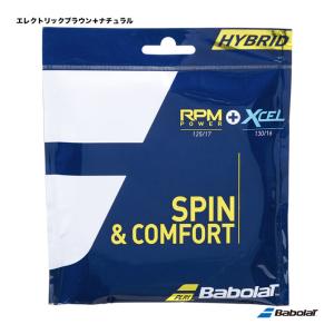 バボラ BabolaT テニスガット 単張り RPMパワー＋エクセル（RPM POWER＋Xcel） 125＋130 E.BR＋NA 281038｜tennis-station