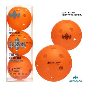 ダイアデム DIADEM ピックルボール オフィシャル ピックルボール インドア用 3個入 OFFICIAL PICKLEBALL INDOOR BALL 3PK TPB005｜tennis-station