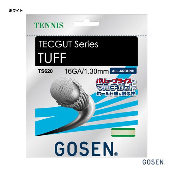 ゴーセン GOSEN テニスガット 単張り テックガット タフ 16（TECGUT TUFF 16）...