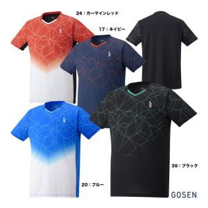 【ポイント10％】ゴーセン GOSEN テニスウェア ユニセックス ゲームシャツ T2412｜tennis-station