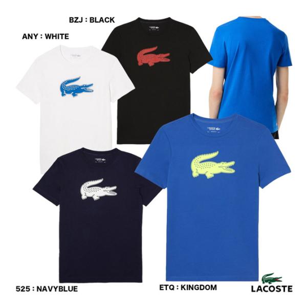 ラコステ LACOSTE テニスウェア メンズ コットンブレンドウルトラドライロゴプリントTシャツ ...