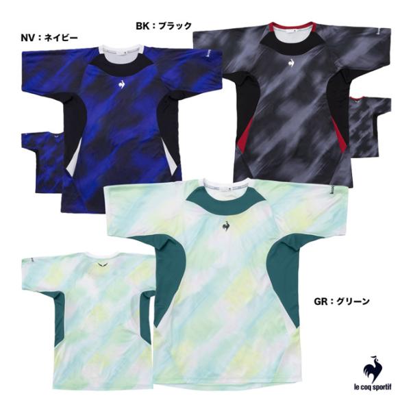 ルコックスポルティフ LCS テニスウェア メンズ Aile formeグラフィックゲームシャツ Q...