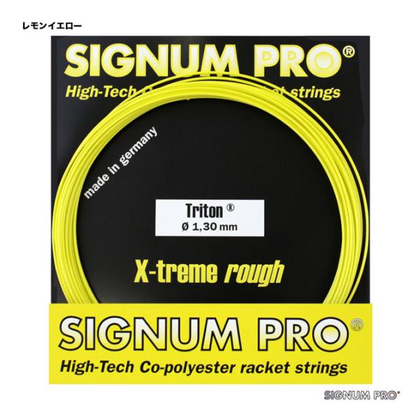 シグナムプロ SIGNUM PRO テニスガット 単張り トリトン（Triton） 130 レモンイ...