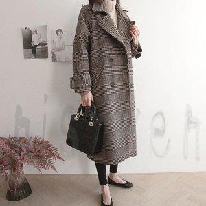 グレンチェック コート ブラウンの商品一覧 通販 Yahoo ショッピング