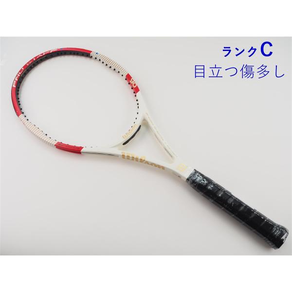 中古 テニスラケット ウィルソン プロ スタッフ 90 2014年モデル【トップバンパー割れ有り】 ...