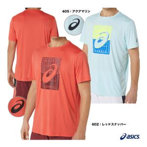 アシックス asics テニスウェア メンズ ドライプリント半袖シャツ 2041A254｜tennisjapan