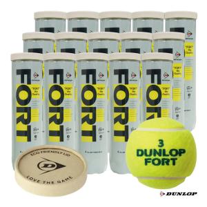 ダンロップ DUNLOP テニスボール DUNLOP FORT（ダンロップ フォート） 4球入 1箱（15缶/60球） FORT5DOZCS60｜tennisjapan