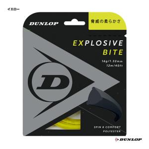 ダンロップ DUNLOP テニスガット 単張り エクスプロッシブ・バイト（Explosive Bite） 132 イエロー DST11011（132y）｜tennisjapan