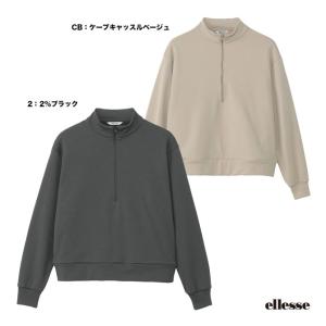 エレッセ ellesse テニスウェア レディス コンフォートハーフジップシャツ EW323322｜tennisjapan