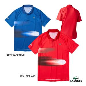 ラコステ LACOSTE テニスウェア メンズ ノバク・ジョコビッチ テニスボールグラフィックウルトラドライポロシャツ DH0853L｜tennisjapan