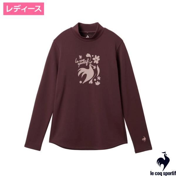 ルコック(le coq sportif)モックネック長袖シャツ  ワインレッド / LN5FLT11...