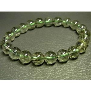 ルチルクォーツ　針多め　透明感有り　ブレスレット　天然石 パワーストーン 天然石 最高級 高透明 グリーンルチル ルチルクォーツ