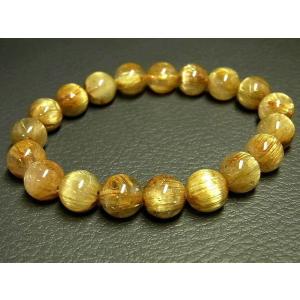 金針 ルチルクォーツ ブレスレット タイチンルチルクォーツ 9mm 19cm