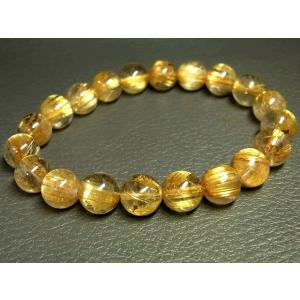 金針 ルチルクォーツ ブレスレット タイチンルチルクォーツ 9mm 19cm