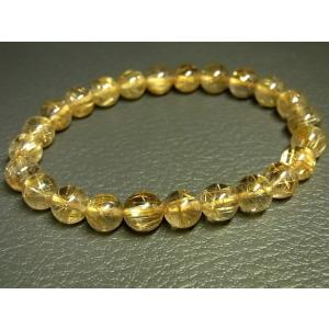 パワーストーン 天然石 タイチンルチル ルチルクォーツ 水晶ブレスレット 7.5〜8mm TRB1343 【Felistone】｜tennkaku