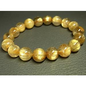 金針 ルチルクォーツ ブレスレット タイチンルチルクォーツ 9mm 19cm