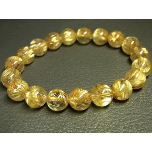 金針 ルチルクォーツ ブレスレット タイチンルチルクォーツ 9mm 19cm