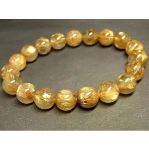 パワーストーン 天然石 タイチンルチル ルチルクォーツ 水晶ブレスレット 10〜10.5mm 【Felistone】