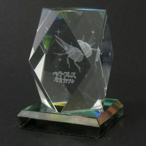 3Dクリスタル(M) ティラノサウルス レッド ガラス オブジェ ペーパー