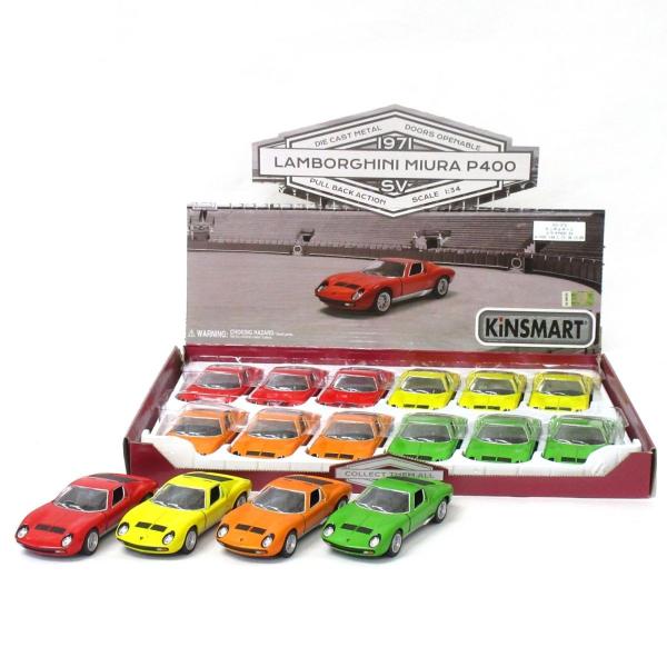 KiNSMART キンスマート プルバックミニカー 1/34 ランボルギーニ ミウラ P400 SV...