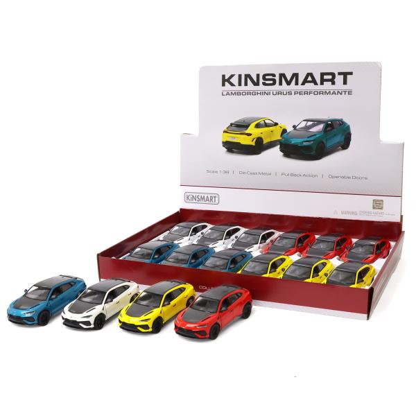 KiNSMART キンスマート プルバックミニカー 1/38 ランボルギーニ ウルス 4色アソート ...