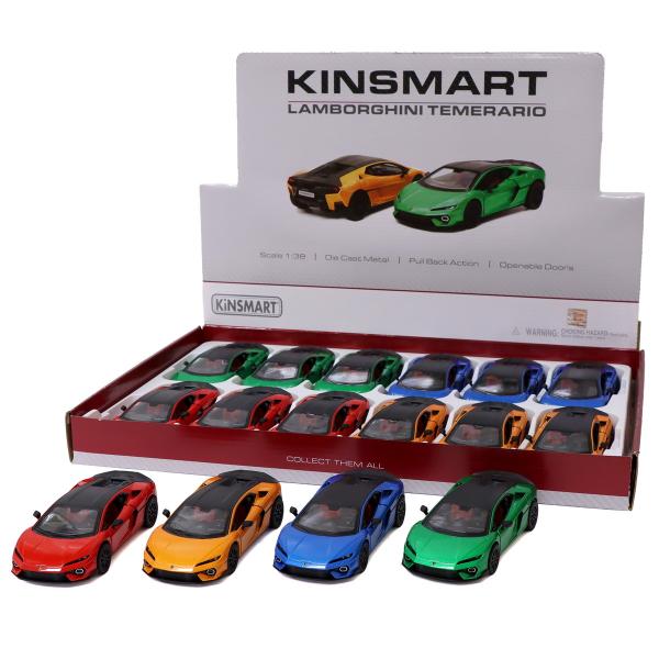 KiNSMART キンスマート プルバックミニカー 1/38 ランボルギーニ テメラリオ 4色アソー...