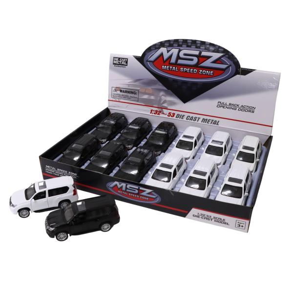 MSZ ダイキャスト プルバックミニカー 1/42 トヨタ ランドクルーザープラド 2色アソート 1...