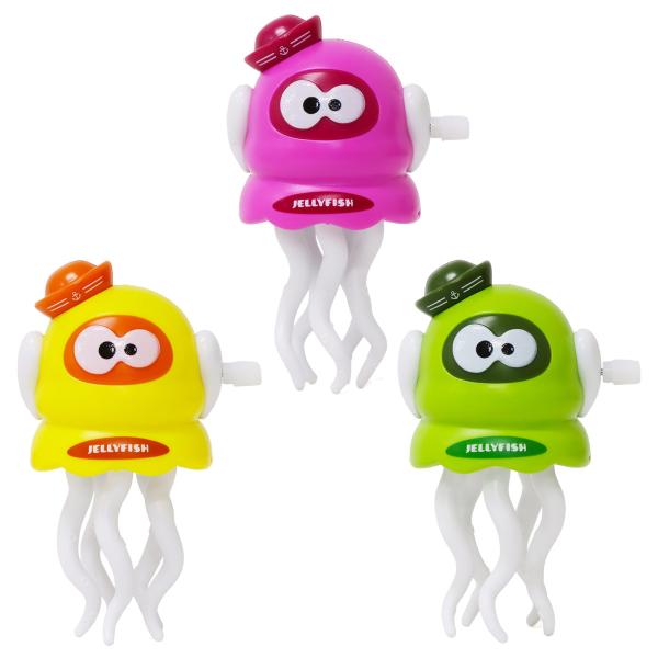 ゼンマイ式 ゆらゆらくらげちゃん 3色セット 踊る クラゲ おもちゃ WIND-UP 202-520