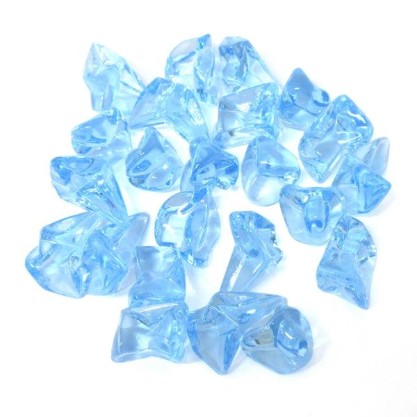 カラー宝石 おもちゃ アクリルアイス ロック ライトブルー 23pcs/100g 宝石すくい 景品 ...