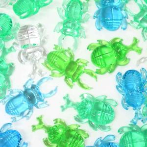 カラー宝石 おもちゃ クラッシュアイス カブトムシ＆クワガタ グリーン系ミックス 320pcs/1kg 宝石すくい 景品 子供 お祭り 縁日 506-564