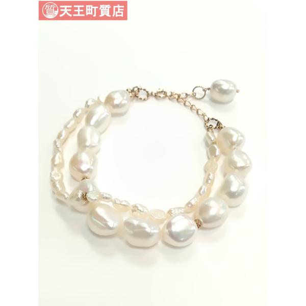 質屋出品【Star Jewelry】K10 淡水 パール ブレスレット 中古