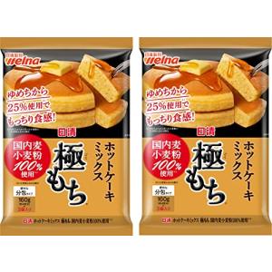日清製粉ウェルナ ホットケーキミックス 極もち 480ｇ (160g × 3個) × 2個 国内麦 小麦粉 100% 使用 ホットケーキ (もっ